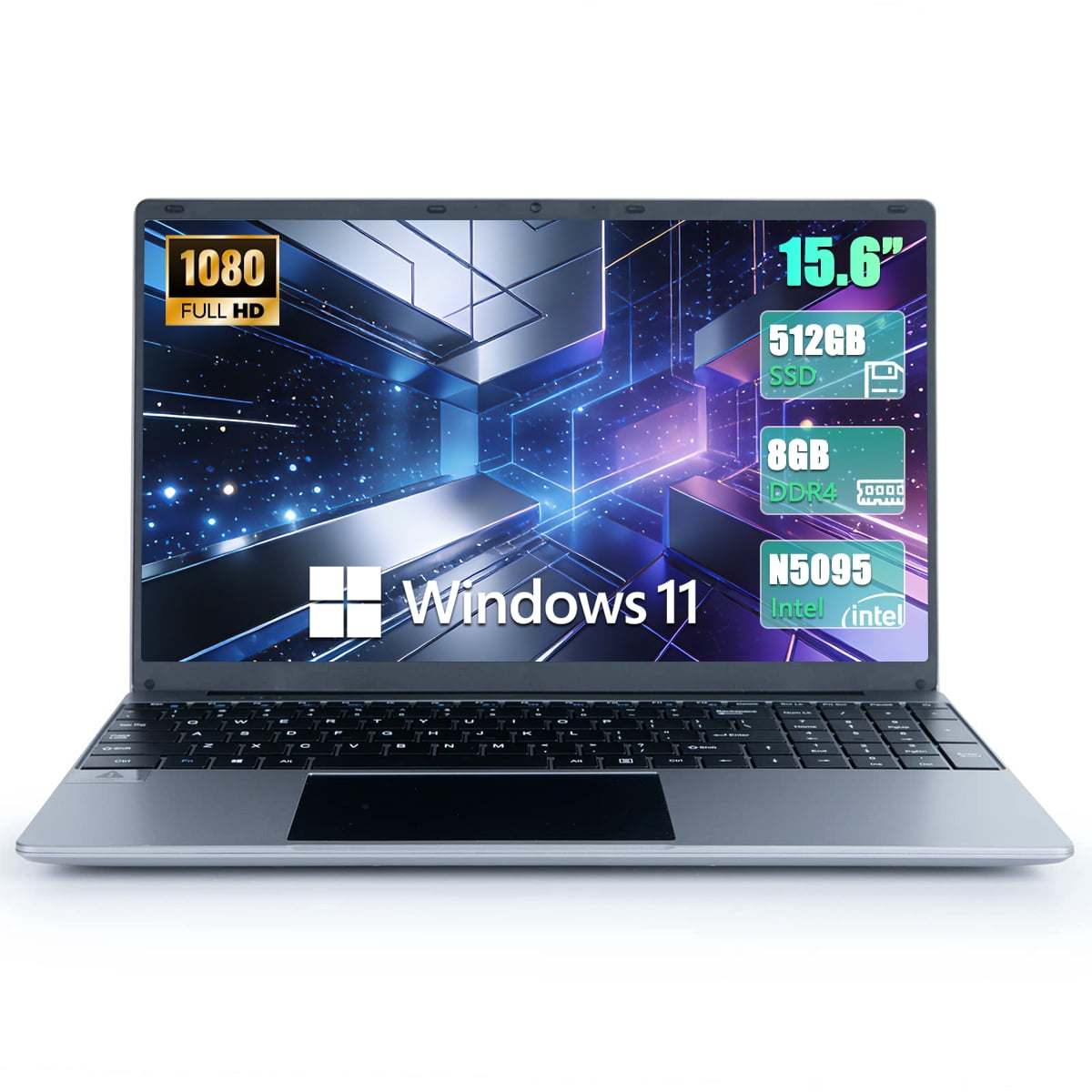 AEEZO 15.6''Laptop 8GB DDR4 512GB SSD, Quad-Core Intel Celeron N5095 Processors, 1080P Ips Fhd Display Laptop Computer, Numeric Keypad,Bluetooth 4.2, 2.4/5G Wifi£¬Windows 11