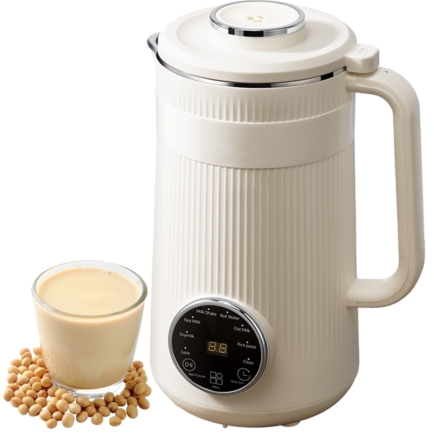 8 in 1 Nut Milk Maker Blender, 32oz Automatic Soybean Machine With Delay Start/Keep Warm/Boil Water, Homemade Soy, Almond, Oat, Coconut, Plant Based, Cream