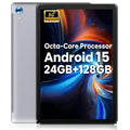 AEEZO 10inch Tablet Android 15 Tablet,Octa-core with 24GB+128GB Tablets, 5MP+8MP Camera,Widevine L1&NETFLIX Bluetooth 5.0 Tablet - Gray