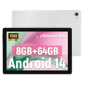 AEEZO Android 14 Tablet 10.1 inch Tablet, 8GB RAM + 64GB ROM +1TB Expandable, Octa-Core 2.0 GHz, WiFi 6, Bluetooth 5.0, Widevine L1, 5MP + 8MP, 5000mAh, White