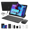 AEEZO Android 15 11.5inch Tablet, 30GB RAM 128GM ROM 1TB Expand, Octa-core Tablet with Keyboard Mouse Stylus Pen set,8400mAh Battery 8MP+13MP Camera, 6G WiFi, Widevine L1 - Black
