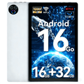 AEEZO Android 16 10inch 5-Core Tablet,16GB Ram+32GB ROM +1TB Expand,IPS Display, Widevine L1, 5G Wifi, 5MP+8MP Camera, 5000mAh, Bluetooth 2.4,White