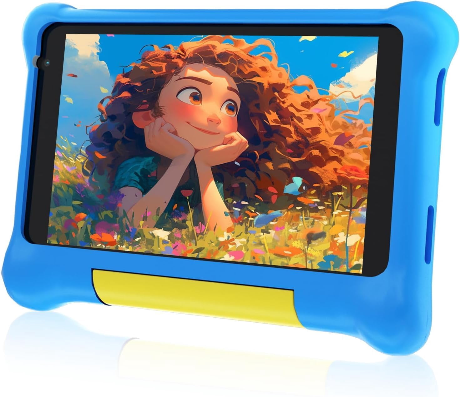 AEEZO Android 16 Kids Tablet with Case,7 inch Tablet for Kids, 24GB RAM+128GB ROM, 1280 * 800 IPS HD Touch Screen, 2.0GHz Quad-core Toddler Tablets,5G WiFi6,2500mAh,Green