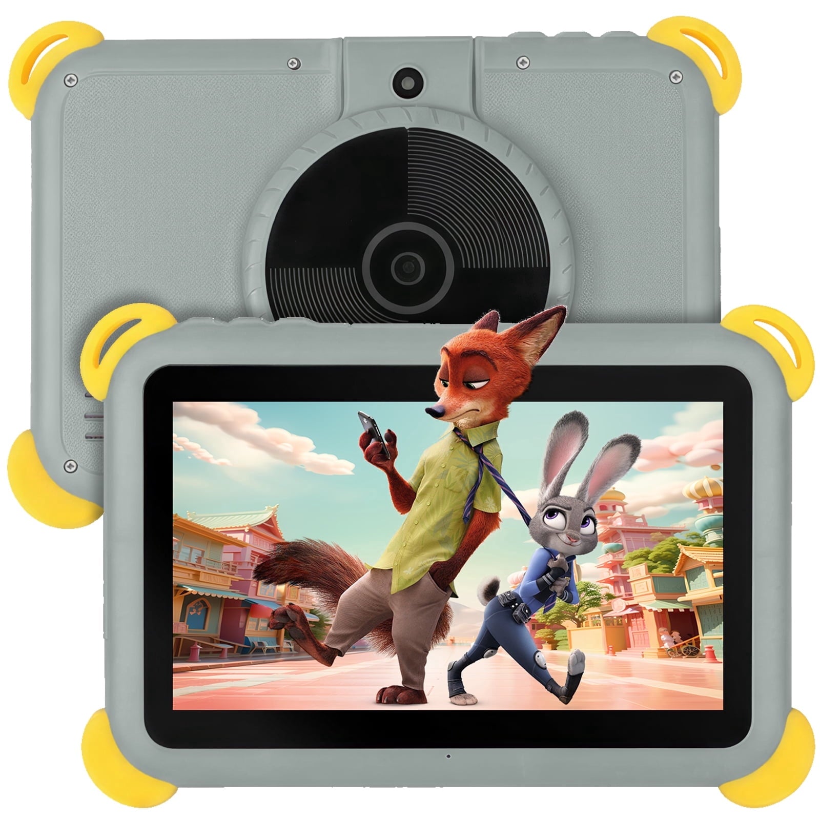 Bestski Latest 7'' AI Kids Tablet for ages 3-7- Android 16 Kids Tablets, 20GB RAM+64GB ROM,128GB Expandsion, with Parental Control, 5G WiFi, Bluetooth, Dual Camera with Silicone Case,Gray