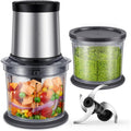 Food Processor 4 Cup, Electric Food Chopper, ¡¾Small but Powerful¡¿Meat Grinder with 2 Bowls, 2 Speed & 4 Blades for Vegetable, Meat, Nuts, Functions for Chopping, Dicing, Mixing and Puree