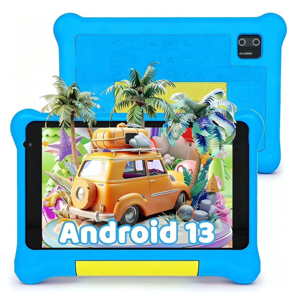 AEEZO Kids Tablet 7 inch, Android 13 allwinner Go Quad Core, 5GB RAM + 32GB ROM, 128GB Expansion, HD Display, Wi-Fi, Children Tablet with Parent Control - Blue