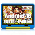 AEEZO AEEZO Kids Tablet 10-Inch Android 16 for Ages 3-12, 5-Core 20GB+64GB (1TB Expandable), Parental Control, Pre-Installed KIDOZ & Shockproof Case (Blue)