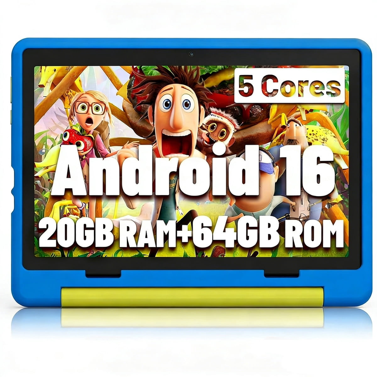 AEEZO AEEZO Kids Tablet 10-Inch Android 16 for Ages 3-12, 5-Core 20GB+64GB (1TB Expandable), Parental Control, Pre-Installed KIDOZ & Shockproof Case (Blue)