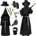 Plague Doctor Costume for Kids, 9 in 1 Halloween Costumes with Mask for Dress-Up Party for 12-14 Yeas