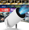 AEEZO Mini Projector with WIFI 6 and Bluetooth, 4K 1080P Support,Portable 180¡ã Rotatable 130'' Screen Movie Projector Auto Keystone Compatible for Laptop, PC, Smartphone